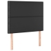 Cama box spring colchón y LED cuero sintético negro 120x200 cm
