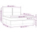 Cama box spring colchón y LED cuero sintético gris 180x200 cm
