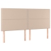Cama box spring colchón LED cuero sintético capuchino 200x200cm