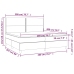 Cama box spring colchón LED cuero sintético capuchino 200x200cm