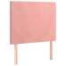 Cama box spring colchón y LED terciopelo rosa 80x200 cm