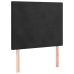 Cama box spring colchón y LED terciopelo negro 90x200 cm