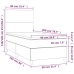 Cama box spring colchón y LED terciopelo negro 90x200 cm