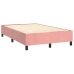 Cama box spring colchón y LED terciopelo rosa 120x200 cm