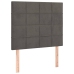 Cama box spring colchón y LED terciopelo gris oscuro 90x200 cm