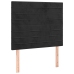 Cama box spring colchón y LED terciopelo negro 90x200 cm