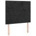 Cama box spring colchón y LED terciopelo negro 120x200 cm