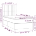Cama box spring colchón y LED terciopelo gris oscuro 80x200 cm