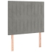 Cama box spring colchón y LED terciopelo gris claro 120x200 cm