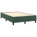 Cama box spring colchón y LED terciopelo verde oscuro 120x200cm