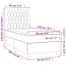 Cama box spring colchón y LED terciopelo verde oscuro 90x200 cm