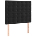 Cama box spring colchón y LED terciopelo negro 90x200 cm