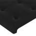 Cama box spring colchón y LED terciopelo negro 90x200 cm