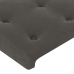 Cama box spring colchón y LED terciopelo gris oscuro 100x200 cm