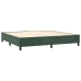 Cama box spring colchón y LED terciopelo verde oscuro 200x200cm