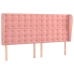 Cama box spring colchón y LED terciopelo rosa 200x200 cm