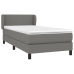 Cama box spring con colchón tela gris oscuro 90x190 cm