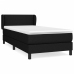 Cama box spring con colchón tela negro 90x190 cm