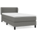 Cama box spring con colchón tela gris oscuro 90x190 cm