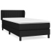 Cama box spring con colchón tela negro 100x200 cm