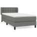 Cama box spring con colchón tela gris oscuro 90x190 cm