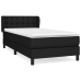 Cama box spring con colchón tela negro 90x190 cm