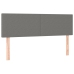 Cama box spring con colchón tela gris oscuro 140x190 cm