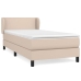 Cama box spring con colchón cuero sintético capuchino 90x190 cm