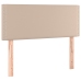 Cama box spring con colchón cuero sintético capuchino 90x190 cm