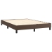 Cama box spring con colchón cuero sintético marrón 140x190 cm