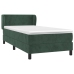 Cama box spring con colchón terciopelo verde oscuro 90x190 cm