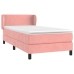 Cama box spring con colchón terciopelo rosa 90x190 cm