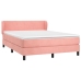 Cama box spring con colchón terciopelo rosa 140x190 cm