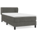 Cama box spring con colchón terciopelo gris oscuro 90x190 cm