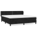 Cama box spring con colchón terciopelo negro 180x200 cm