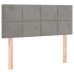 Cama box spring con colchón terciopelo gris claro 80x200 cm