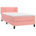 Cama box spring con colchón terciopelo rosa 80x200 cm