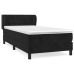 Cama box spring con colchón cuero sintético negro 90x190 cm