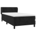 Cama box spring con colchón cuero sintético negro 90x190 cm