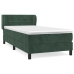 Cama box spring con colchón terciopelo verde oscuro 90x190 cm