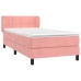 Cama box spring con colchón terciopelo rosa 90x200 cm