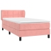 Cama box spring con colchón terciopelo rosa 100x200 cm