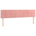 Cama box spring con colchón terciopelo rosa 180x200 cm