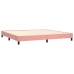 Cama box spring con colchón terciopelo rosa 200x200 cm