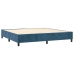 Cama box spring con colchón terciopelo azul oscuro 90x190 cm