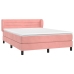 Cama box spring con colchón terciopelo rosa 140x190 cm
