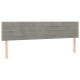 Cama box spring con colchón terciopelo gris claro 160x200 cm