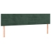 Cama box spring con colchón terciopelo verde oscuro 200x200 cm