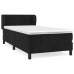 Cama box spring con colchón cuero sintético negro 90x190 cm