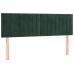 Cama box spring con colchón terciopelo verde oscuro 140x190 cm